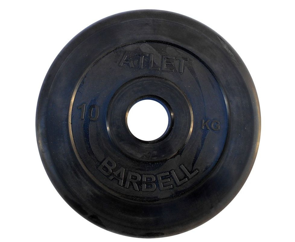 MB Barbell ATLET 10 кг / диаметр 51 мм из каталога дисков, грифов, гантелей, штанг в Ростове-на-Дону по цене 4900 ₽