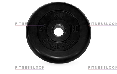 MB Barbell черный - 26 мм - 2.5 кг из каталога дисков, грифов, гантелей, штанг в Ростове-на-Дону по цене 1260 ₽
