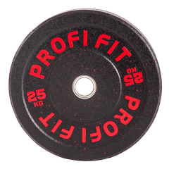 Profi Fit бамперный черный 25 кг из каталога дисков для штанги с посадочным диаметром 50 мм. в Ростове-на-Дону по цене 13520 ₽