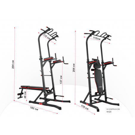 Рендер-12 для UnixFit Power Tower 150 со скамьей
