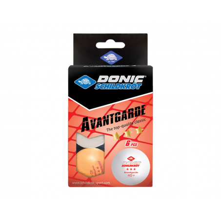 Рендер-0 для Donic AVANTGARDE 3* 40+, 6 штук, белый + оранжевый