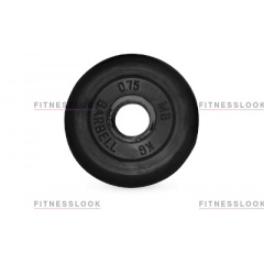 MB Barbell черный - 30 мм - 0.75 кг из каталога дисков для штанги с посадочным диаметром 30 мм.  в Ростове-на-Дону по цене 340 ₽