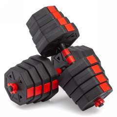 VictoryFit гексагональная с грифом, 30 кг. (2 шт. х 15 кг.) VF-DH300 из каталога разборных (наборных) гантелей в Ростове-на-Дону по цене 3830 ₽