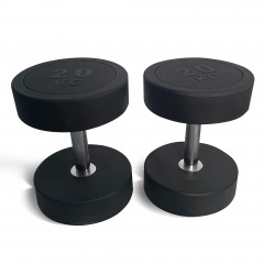 UnixFit PRO круглая 20 кг PRO DBRND20PBK из каталога обрезиненных гантелей в Ростове-на-Дону по цене 6720 ₽