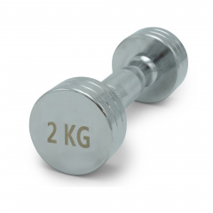 UnixFit PRO круглая 2 кг DBRND2PCE из каталога хромированных гантелей в Ростове-на-Дону по цене 1020 ₽