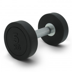 UnixFit PRO круглая 5 кг DBRND5PBK из каталога обрезиненных гантелей в Ростове-на-Дону по цене 1620 ₽