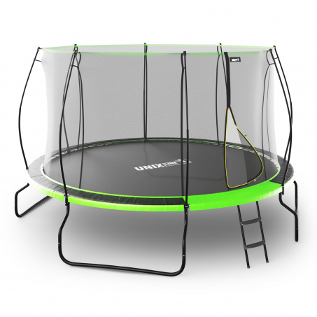 Батут с защитной сеткой Unix Line 12 ft UFO Green