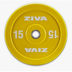 Ziva XP Competition Colored Rubber Bumper 15kg из каталога дисков для штанги с посадочным диаметром 50 мм. в Ростове-на-Дону по цене 14280 ₽