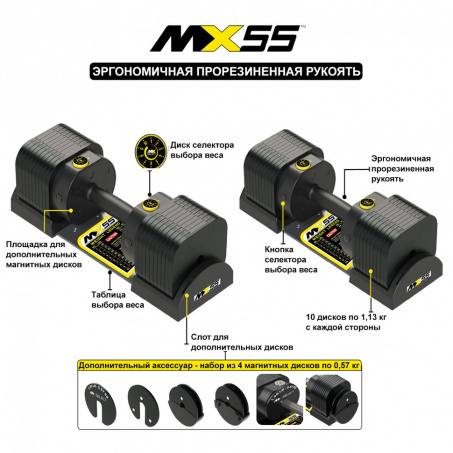 Рендер-7 для MX Select MX55 EVO, эргономичная прорезиненная рукоять, вес 4.9-25.3 кг, 1 шт