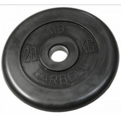 MB Barbell 20 кг металлическая втулка из каталога дисков для штанги с посадочным диаметром 30 мм.  в Ростове-на-Дону по цене 8290 ₽