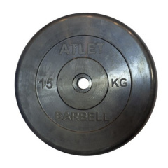 MB Barbell ATLET 15 кг из каталога дисков для штанги с посадочным диаметром 26 мм.  в Ростове-на-Дону по цене 5350 ₽
