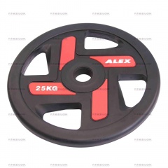 AeroFit Alex полиуретановый 50 мм - 25 кг из каталога дисков для штанги с посадочным диаметром 50 мм. в Ростове-на-Дону по цене 12330 ₽