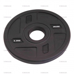 AeroFit Alex полиуретановый 50 мм -  2.5 кг из каталога дисков для штанги с посадочным диаметром 50 мм. в Ростове-на-Дону по цене 1960 ₽