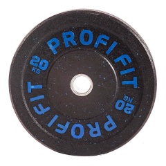 Profi Fit бамперный черный 20 кг из каталога дисков для штанги с посадочным диаметром 50 мм. в Ростове-на-Дону по цене 12410 ₽