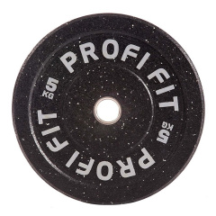 Profi Fit бамперный черный 5 кг из каталога дисков для штанги с посадочным диаметром 50 мм. в Ростове-на-Дону по цене 5770 ₽